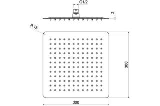 Верхний душ Aquatek AQ2074MB черный